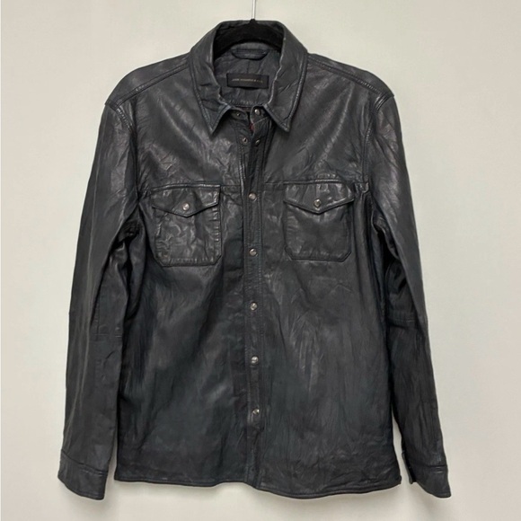 NWT John Varvatos leather Lionell Shirt Jacket.Msrp $698. Size SMALL - Picture 12 of 14